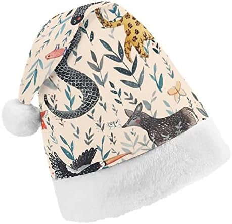 יערות גשם ריבה קטיפה חג המולד כובע שובב ונחמד סנטה כובעי עם קטיפה ברים ונוחות אוניית חג המולד קישוט