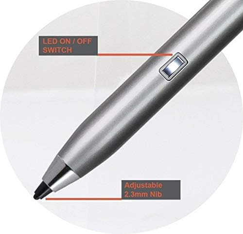 Broonel Silver Mini Point Point Digital Active Active Stylus תואם ל- HP Specter X360 13-AP0000NA