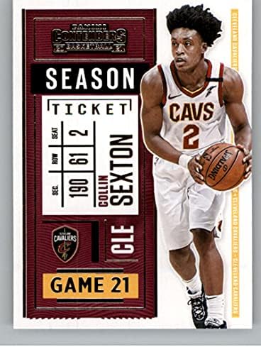 2020-21 מתמודדים של פאניני כרטיס עונה מס '10 קולין סקסטון קליבלנד קאבלירס NBA כרטיס מסחר בכדורסל