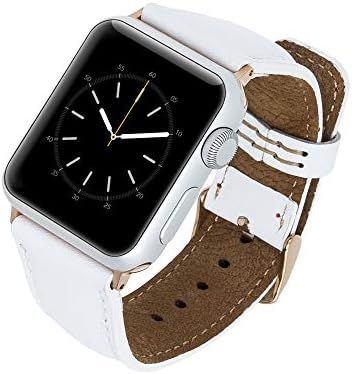 רצועות עור של טוסקנה תואמות את Apple Watch 38 ממ 40 ממ 41 ממ רצועה, רצועת החלפה IWatch לסדרה 1, 2, 3,