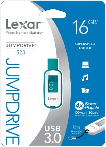 Lexar Jumpdrive S23 16GB USB 3.0 כונן הבזק LJDS23-16GASBNA