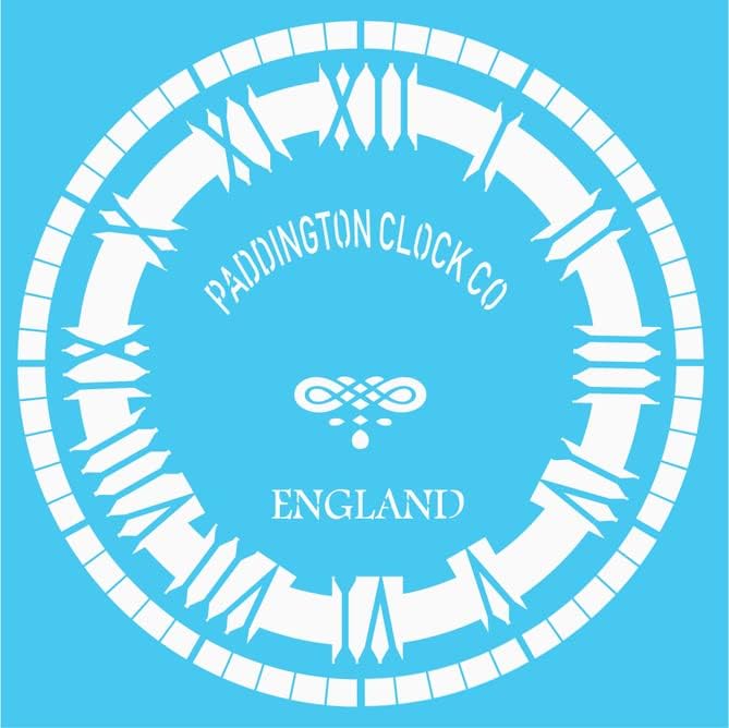 פדינגטון תחנת שעון דקורטיבי סטנסיל הטוב ביותר ויניל גדול שבלונות עבור ציור על עץ, בד, קיר, וכו'.- חבילה