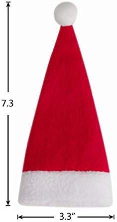 24 יחידות מיני חג המולד כובעי מיני סנטה כובעי חג המולד סוכריות על מקל כיסוי כובע עבור כלי כסף מחזיקי יין