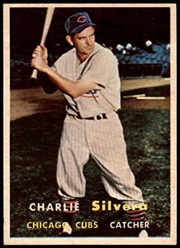 1957 Topps 255 Charlie Silvera Chicago Cubs NM Cubs