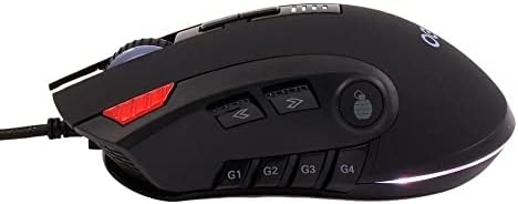 Oex Mouse Gamer Strike 12 כפתורים LED RGB משחק MS315 שחור