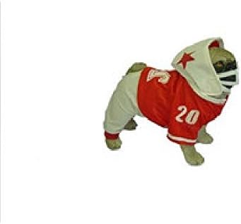 PUPPE LOVE תלבושות כלב שחקן כדורגל ספורטאי ג'וק ג'רסי בחר כחול או אדום