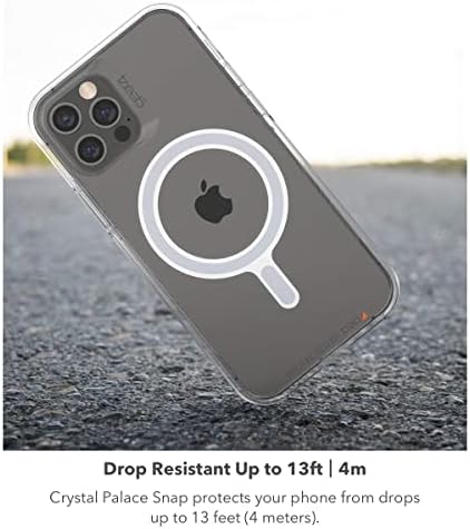 Gear4 Zagg Crystal Palace Case Snap Case - הגנה על השפעה צלולה של קריסטל עם תאימות Magsafe עבור Apple