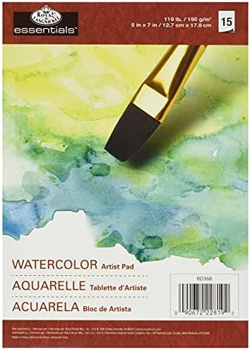 יסודות צבעי מים אמן נייר כרית 5 איקס 7 -15 גיליונות