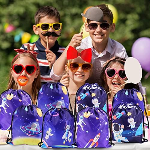 סנפור חלל המפלגה לטובת שרוך שקיות 8 יחידות ילדים חלל נושאים ספקי צד מסיבת יום הולדת לטובת תיק