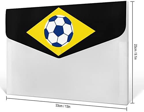 ברזילאי כדורגל כדורגל דגל הרחבת קובץ תיקיית אקורדיון תיקיית 6 כיסים מסמך ארגונית נייר ארגונית