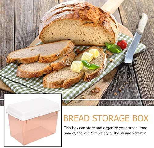 פלסטיק אחסון פחי לחם קופסא פלסטיק לחם קופסות עם מכסים מקרר ברור עוגת אחסון סל חטיפים טוסט אחסון