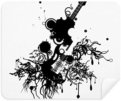 גיטרה מוסיקה מכשירים מטורף דפוס ניקוי בד מסך מנקה 2 יחידות זמש בד