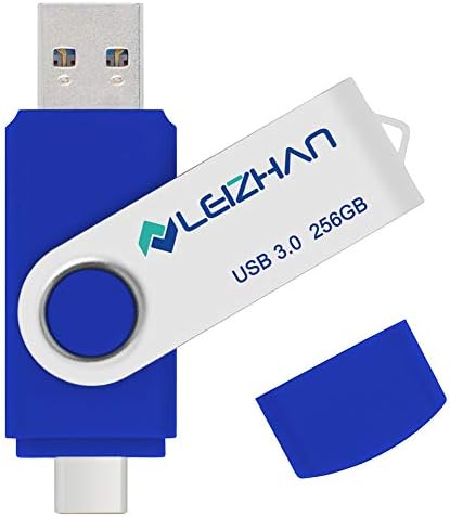 Leizhan 3.0 כונן הבזק USB 256 ג'יגה -בייט, מקל צילום מסוג C לטלפון אנדרואיד Huawei P30 P20, Samsung