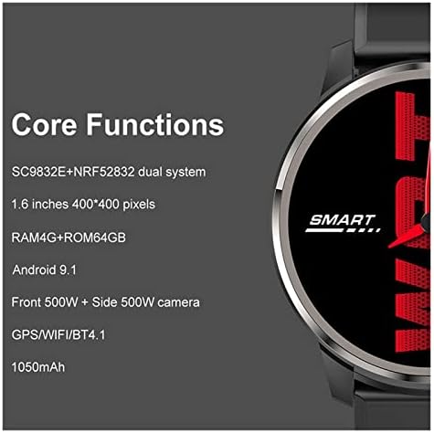 UMCP כל Netcom Smart Watch Men GPS Android 9.1 OS 400 * 400 HD מסך מצלמה כפולה 64GB SIM כרטיס