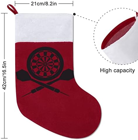 לוגו לוח חצים גרבי חג המולד גרבי תלייה הדפס קישוטי אח עץ חג המולד