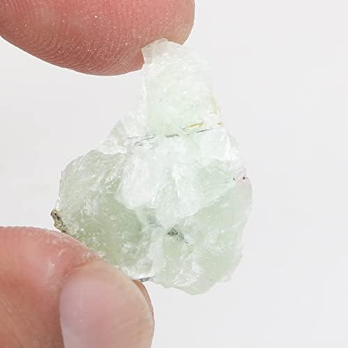 Real-gems 16.95 ct. אבן חן רופפת רופפת ירוקה גולמית עבור רייקי משרד ביתי עיצוב תכשיטים