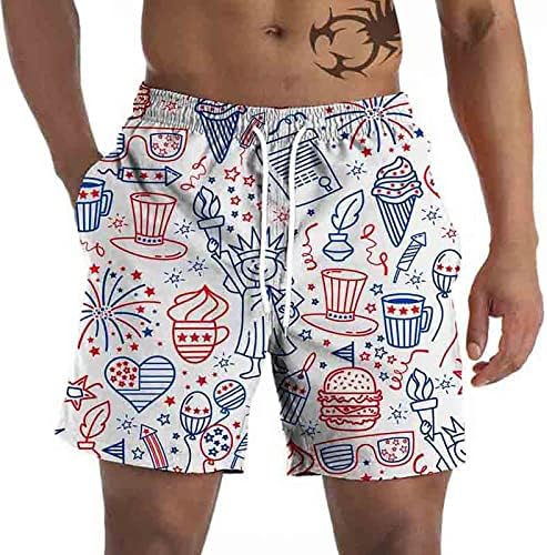 מכנסי חוף קיץ BMISEGM למכנסי חוף גרפיים לגברים מכנסיים קצרים מזדמנים 3D הרביעית ממכנסי לוח