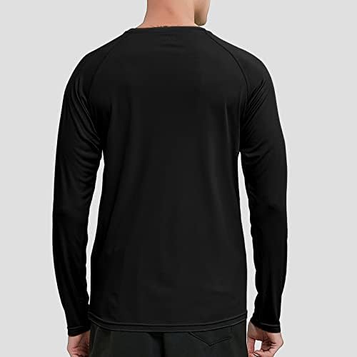 חולצת דיג לגברים של Eenthoo חולצות הגנת שמש חולצות UV SPF חולצות טריקו UPF 50+ שומר פריחה שרוול