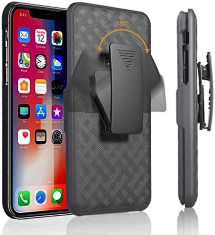 נרתיק קליפ חגורה תואם ל- AT&T iPhone 11 Pro Max - כיסוי מסתובב קיקסטנד שריון משולבת מגן להפגין לאייפון