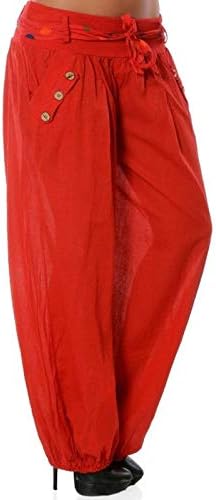 UKTZFBCTW צבע מוצק מזדמן מכנסיים רחבים ארוכים רופפים ספורט נשים מכנסיים מכנסיים אלסטי משלוח חוף לבן