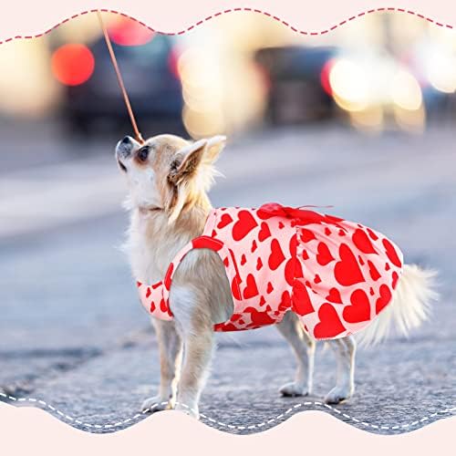 6 חתיכות שמלת כלב כלב מחמד חיות מחמד שמלת נסיכה גור חצאית פרחים פרחוני שמלת קיץ שמלת קיץ כלב רוזט חמוד בגד