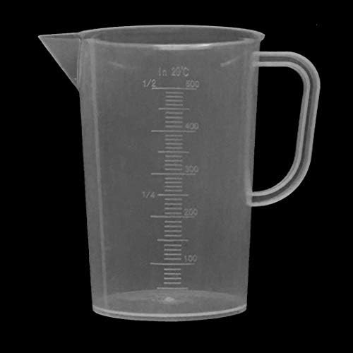 2 יחידות 0.5 ליטר פלסטיק בוגר כוסות עם ידיות, מדידת כוס 500 מ ל פלסטיק כוס מדידה