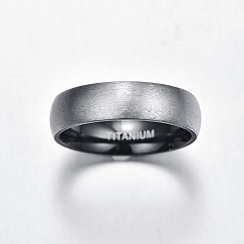 אמפסול גברים של שחור טיטניום טבעת 6 מ מ נוחות מתאים נישואים טבעת