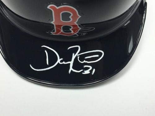 דייב רוברטס חתם על קסדת בייסבול של בוסטון רד סוקס * אליפות העולם 8א78194-קסדות מיני עם חתימה