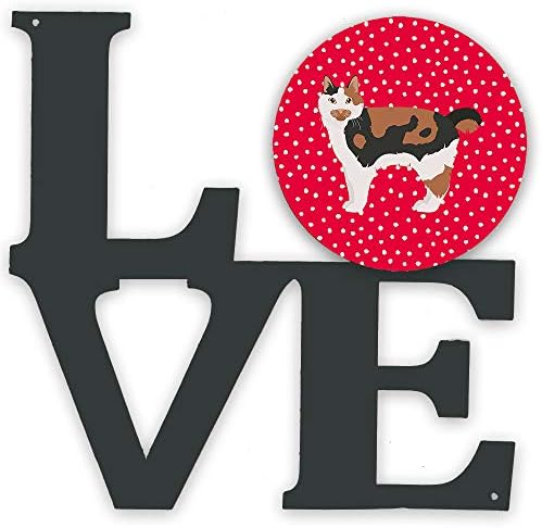 אוצרות קרוליין 5594 וולוו סימריק 2 חתול אהבה מתכת קיר יצירות אמנות אהבה, אדום,