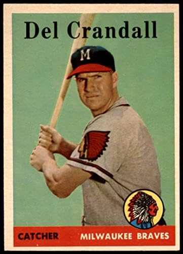 1958 Topps 390 Del Crandall Milwaukee Braves כרטיסי דיקן 5 - Ex Braves