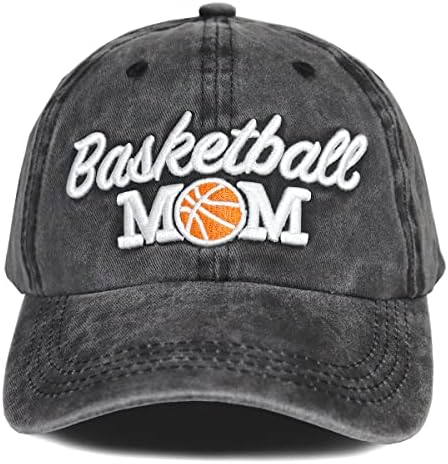 MANMESH HATT בכדורסל במצוקה אמא ​​כובע בייסבול לנשים, כובע שמש רקום מתכוונן לאמא לאמא
