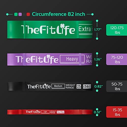 להקות התנגדות TheFitLife: משוך להקות סט + Set Set Set