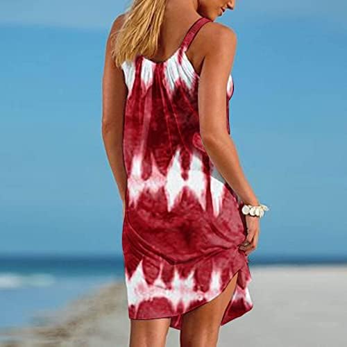 בציר חוף שמלה לנשים, נשים האצטקים קיץ שמלת ספגטי רצועת מיני שמלה ללא שרוולים שמלה קיצית מזדמן טנק שמלה