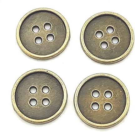 Yoogcorett 24 יחידות עתיקות כפתורי מתכת עתיקים בסגנון וינטג 'כפתורים עגולים
