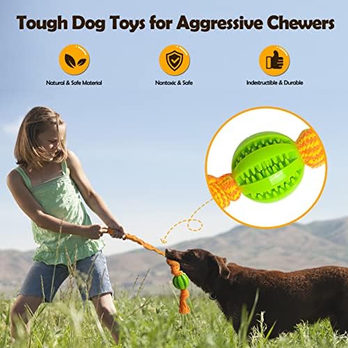 רתמת כלבים טקטית של אוורוט עם צעצועי כלבים לעיסות אגרסיביות, צעצועי חבלים לכלבים צעצועים לעיסת כלבים