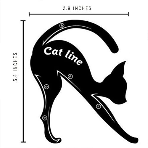 אייליינר שבלונות עבור חתול עין מכונף אייליינר סמוקי צלליות אפליקטורים מעצב כלי מדריך חתול אייליינר מדבקת גבות