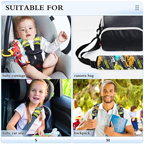 מכונית רצועת מושב רכב רצועת ישיבה לילדים לתינוק 2 מחשב רצועות מושב רכב כרית כרית כתף כרית חגורת בטיחות מגן