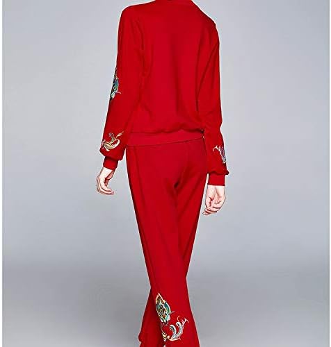 יו -ים ZCJUX בגדי סתיו לשני תלבושות לחתיכות למכנסי נשים וחליפת אופנה קוריאנית עליונה