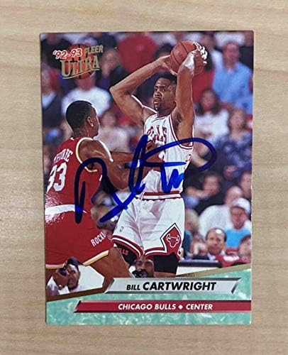 ביל Cartwright Chicago Bulls חתום על חתימה 92-93 Fleer Ultra כרטיס25 w/coa