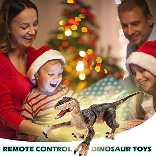 צעצוע דינוזאור שלט רחוק של טרובונו לילדים, פעלולים חשמליים RC רובוט רובוט צעצוע דינוזאור עם אור ושאגה, סוללה