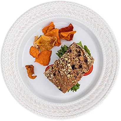 Juliska -le Panier Melamine Plate - Shaskshing - בלתי נשבר, מלמין, כלי אוכל סלט דקורטיבי, סטים קלאסיים