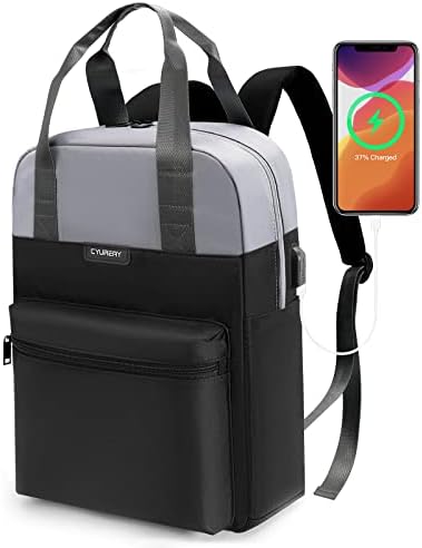 תרמיל מחשב נייד Cyureay לנשים תרמילי נסיעות אופנה 15.6 אינץ 'תיק מחשב נייד עם נמל USB אחות מורה וינטג'