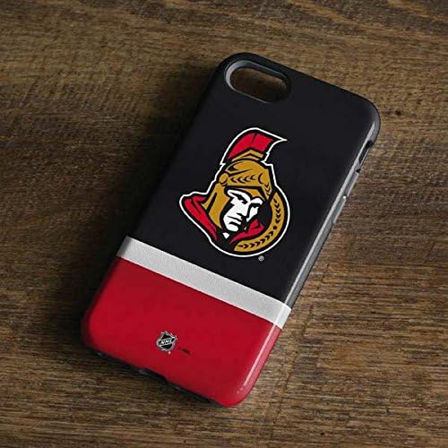 מארז טלפונים של Scryit Pro תואם לאייפון 7 - מורשה רשמית NHL Ottawa Senators Jersey Design Black