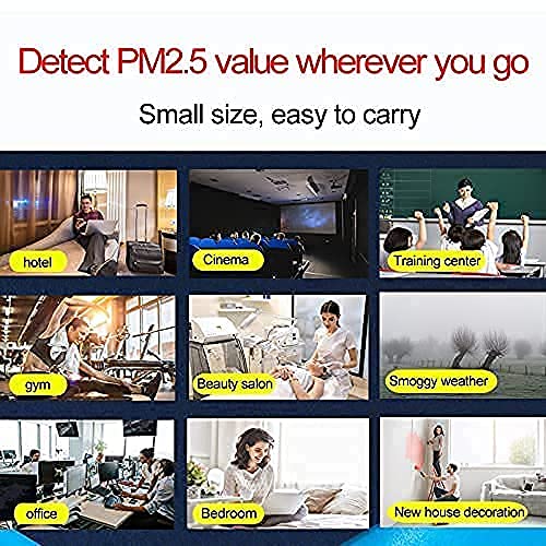 KingNeed PM2.5 גלאי איכות אוויר צג חיישן אבק לייזר מקצועי מקורה גלאי בזמן אמת ותצוגת LCD מדויקת מאוד