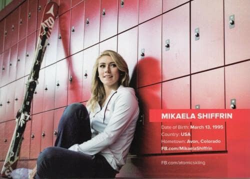 Mikaela Shiffrin Hand חתום 5x7 צילום צבעוני מדהים סקייר ג'סא - תמונות אולימפיות עם חתימה