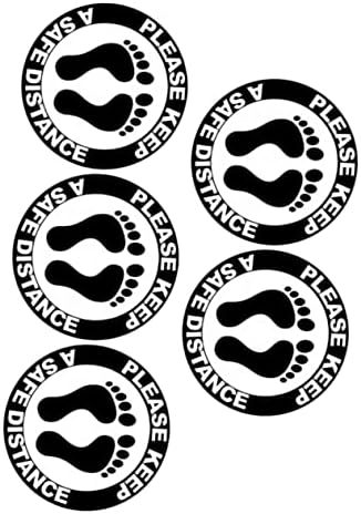 סמלי STOBOK מדבקות SKZ מדבקות רצפה 5 סדינים שלט מרחק חברתי מדבק עגול סימן רצפה חותם סמן מדבקות בית ספר