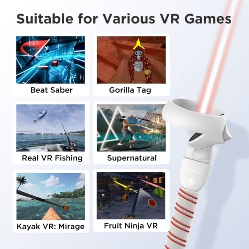 יוגס מטפל בקבצים מצורפים התואמים לאביזרי בקר Oculus Quest 2, VR Gorilla Tag Arms Arm