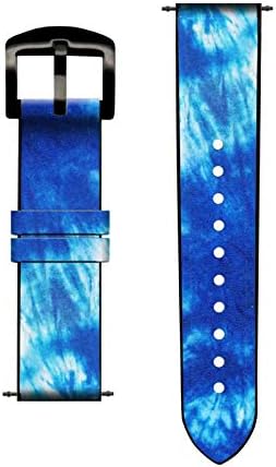 CA0210 עניבה צבע כחול עור חכם רצועת רצועת שעון חכם עבור Garmin vivoactive 4S Vivomove 3S גודל