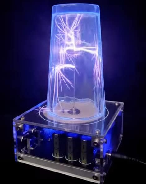 10 סמ מוצק מצב סליל טסלה ערכת ניתן למשש מלאכותי ברקים חשמלי כוח אלחוטי שידור דגם קשת פלזמה רמקול מדע