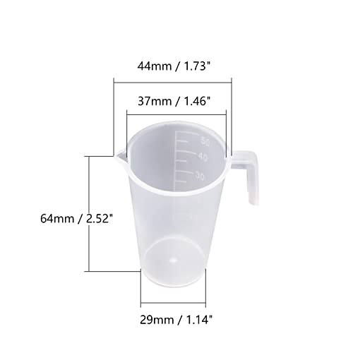 בטומשין 1 יחידות 1000 מיליליטר מטרי פלסטיק בוגר כוס, כוסות מעבדה תכליתי ערבוב כוסות מדידת כוס שקוף למעבדה